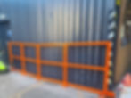 Safety barrier powder coated orange