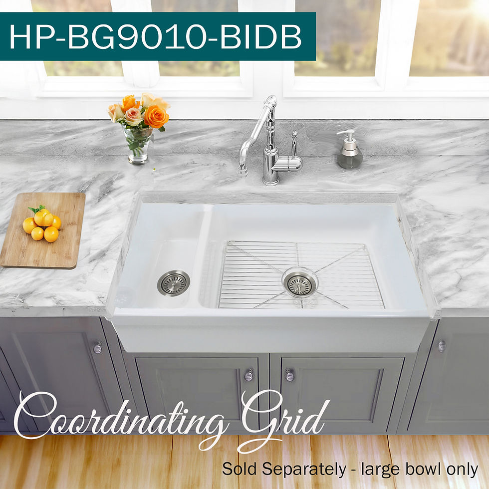 Thumbnail: 36-inch 90/10 Double Bowl Fireclay Farmhouse Kitchen Sink