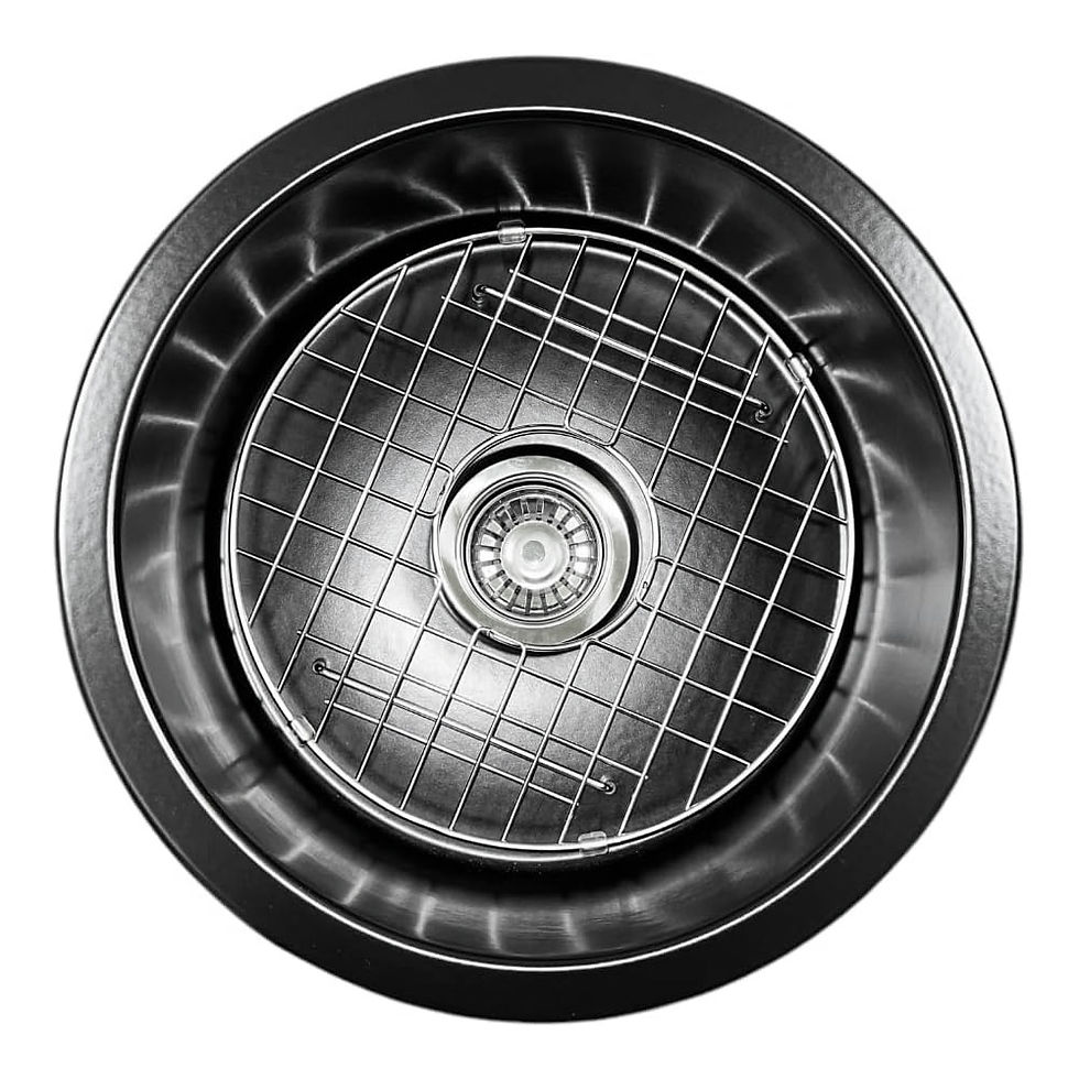 Thumbnail: Matte Black Round Fireclay Island, Bar, or Butlers Pantry Sink
