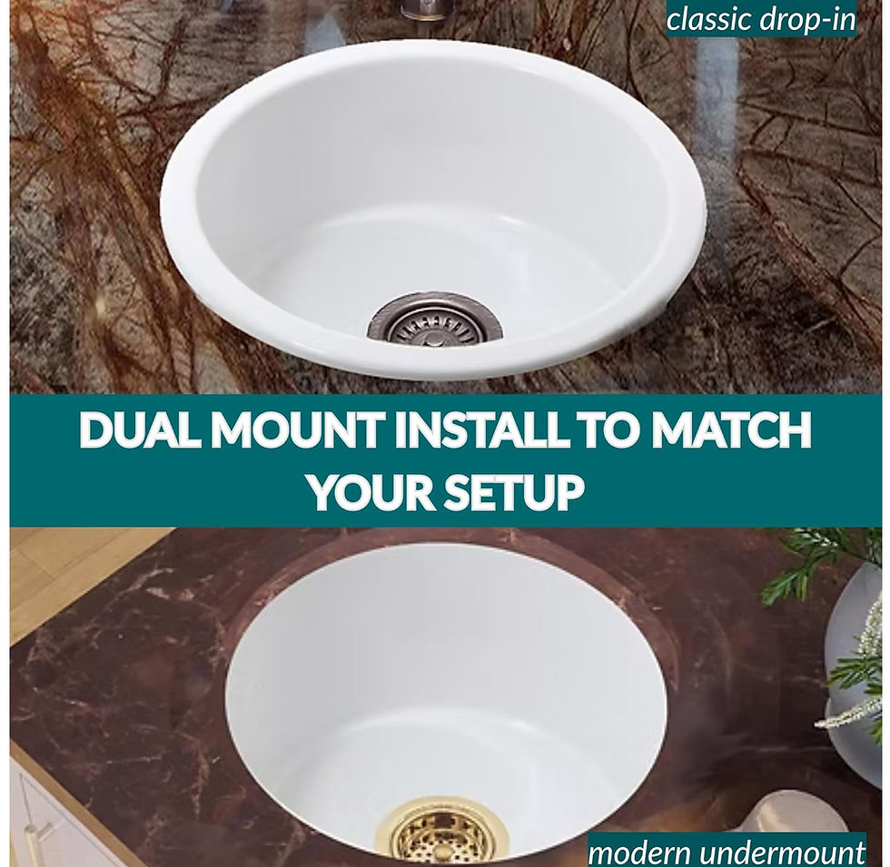 Thumbnail: Round Fireclay Island, Bar, or Butlers Pantry Sink