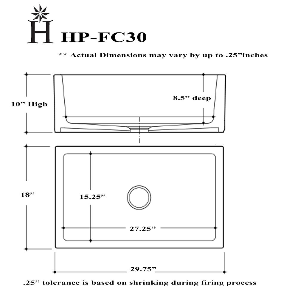 Thumbnail: Dimensional drawing 29.75" x 18" x 10" HP-FC30