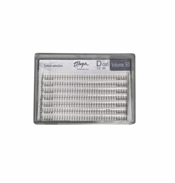 Eyelash Extensions , Volume 5D, 0.07, D- Shape