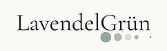 Logo von LavendelGrün mit Schriftzug und grau-grünen Kreisen auf hellem Hintergrund.