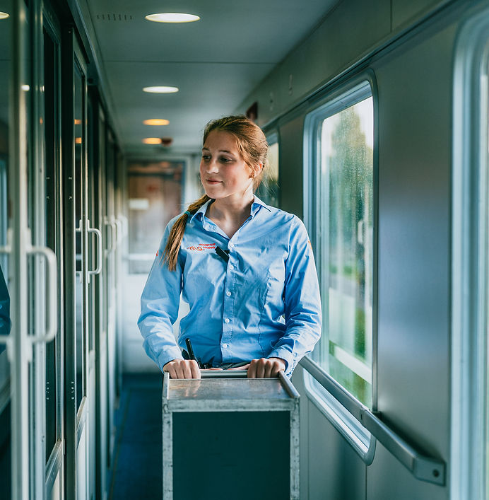 Train carriage cleaned and ready for passengers