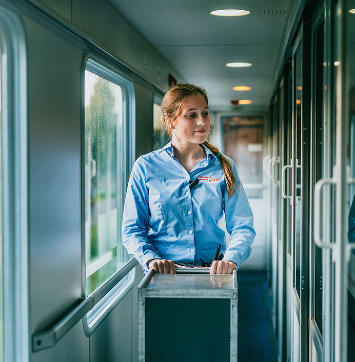 Train staff managing operations smoothly on board