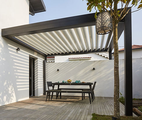 Lamellendach offene Lamellen in Bobingen