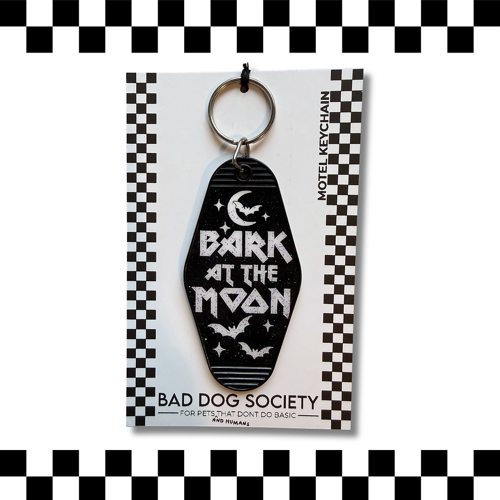 Thumbnail: Bark At The Moon - Glitter Motel Keychain