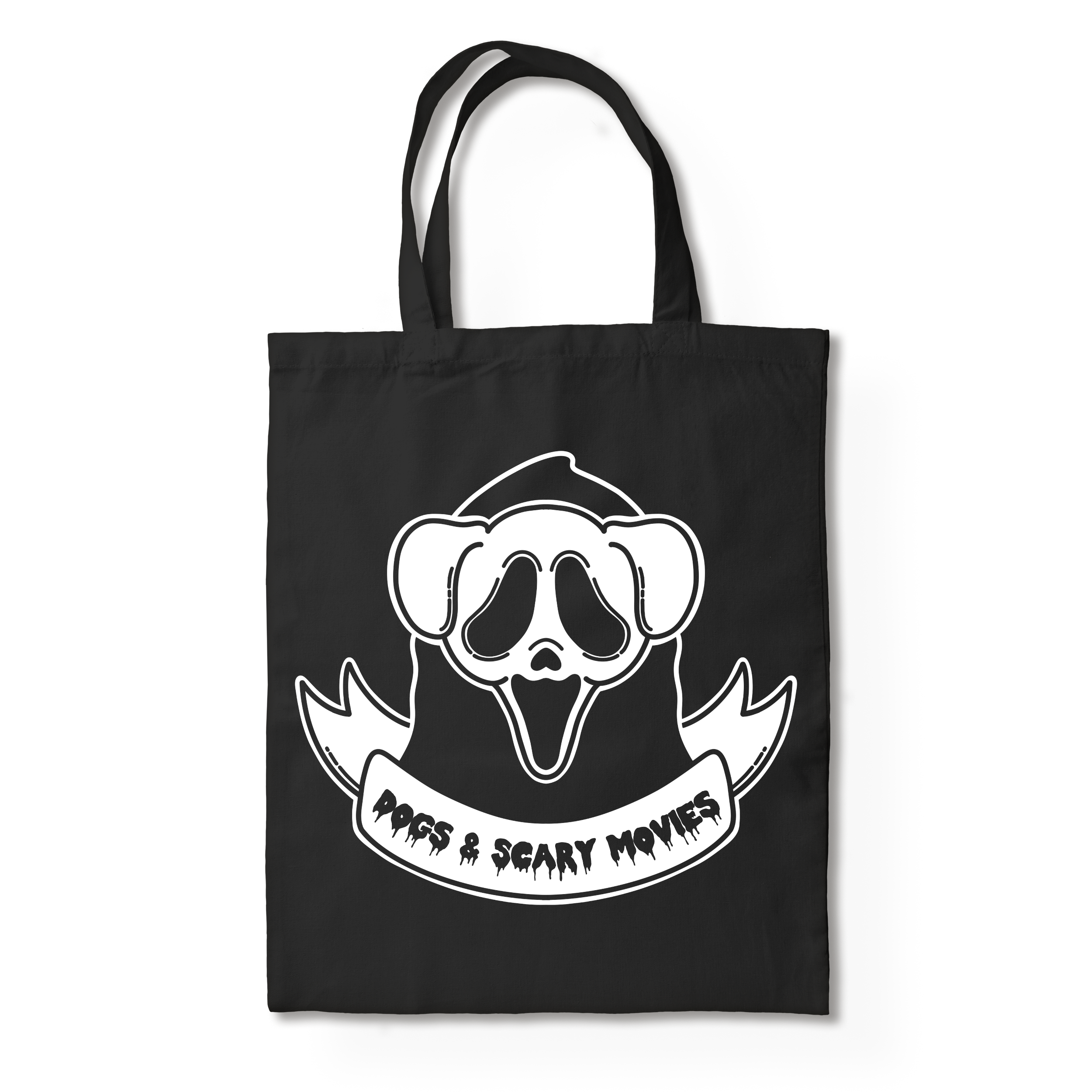 Dogs & Scary Movies Tote Bag