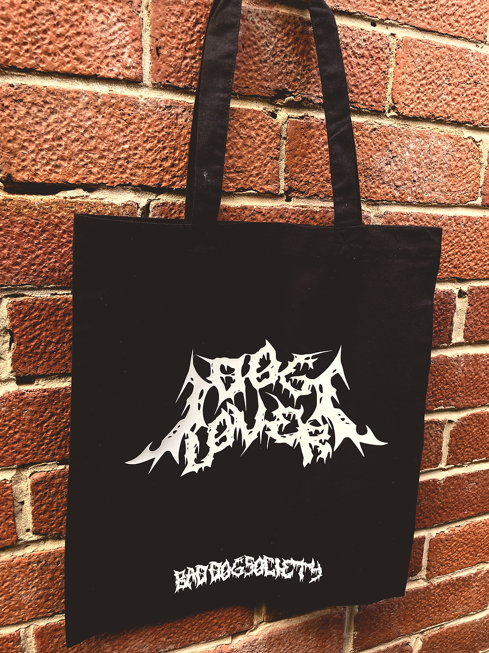 Thumbnail: Heavy Metal Dog Lover Tote Bag
