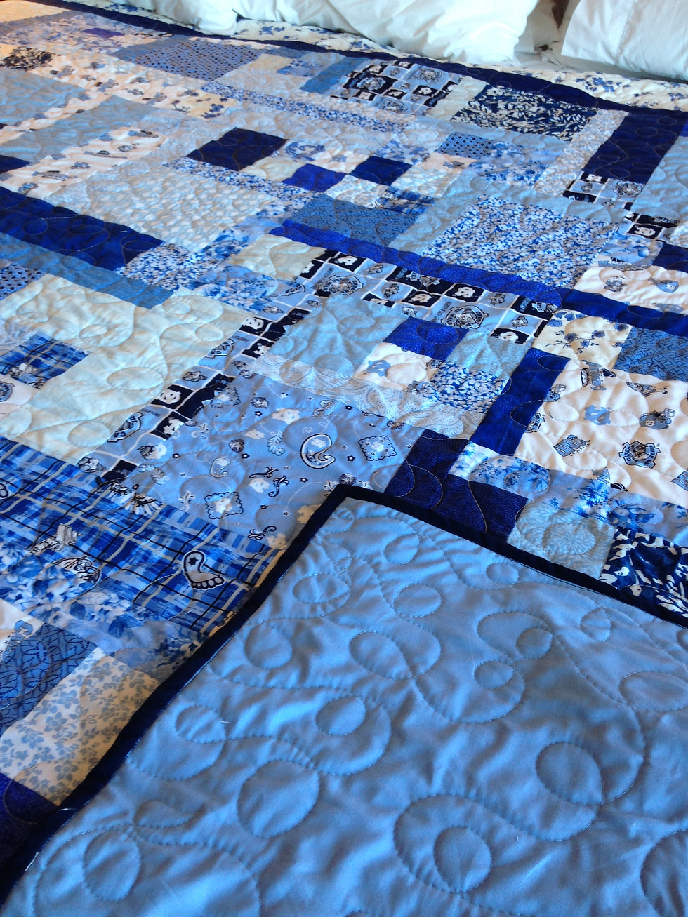Thumbnail: Carolina Tarheel Custom Quilt ($150 deposit required)