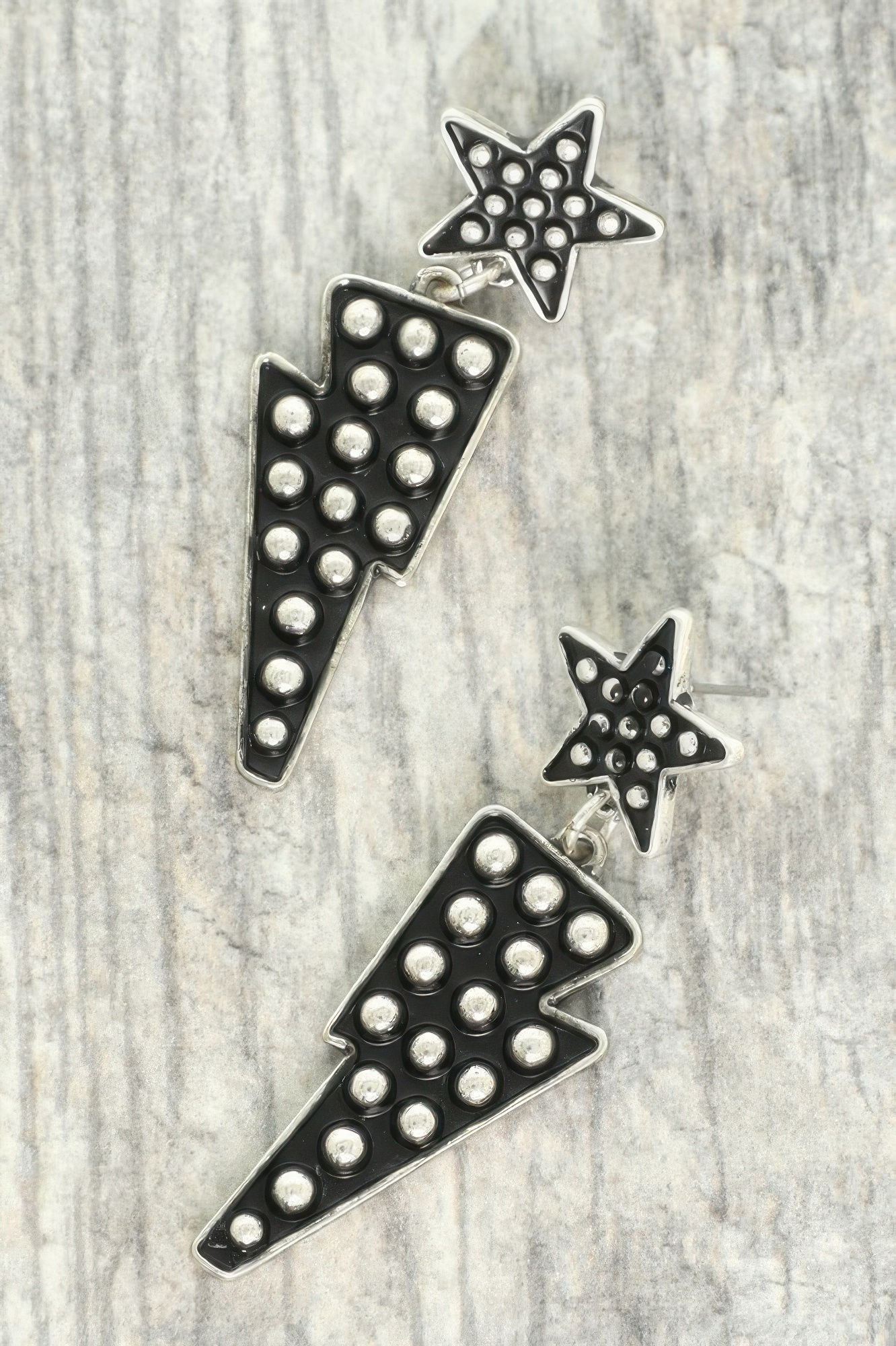 Western Bubble Thunder Post Dangle Earrings