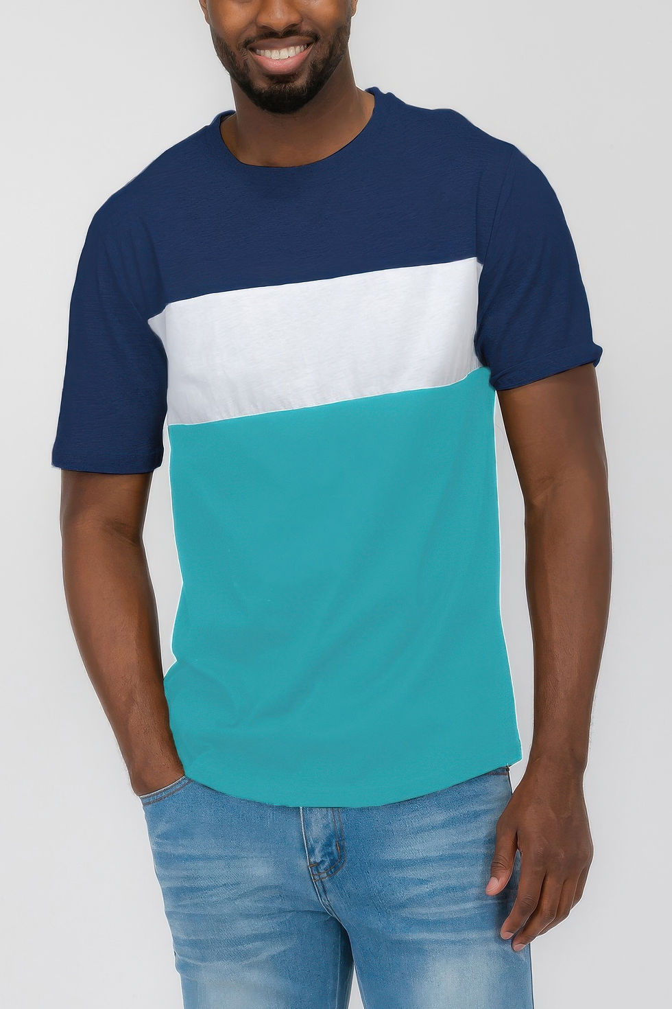 Thumbnail: Mens Color Block Short Sleeve Tshirt
