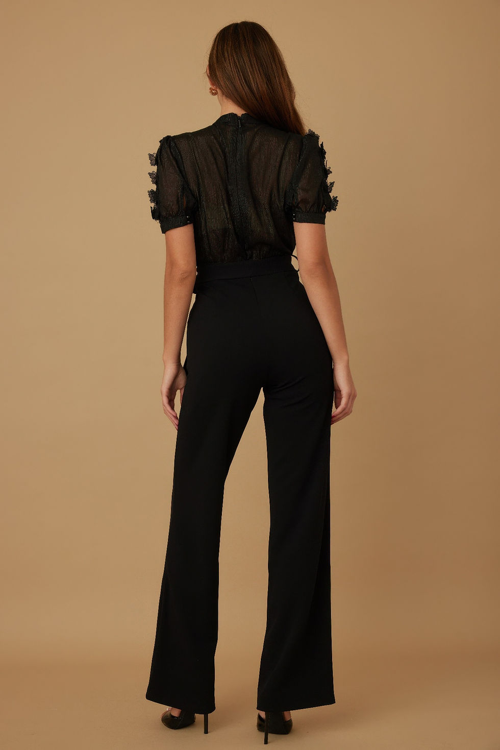 Thumbnail: Multi Butterfly Sheer Pattern Jumpsuit