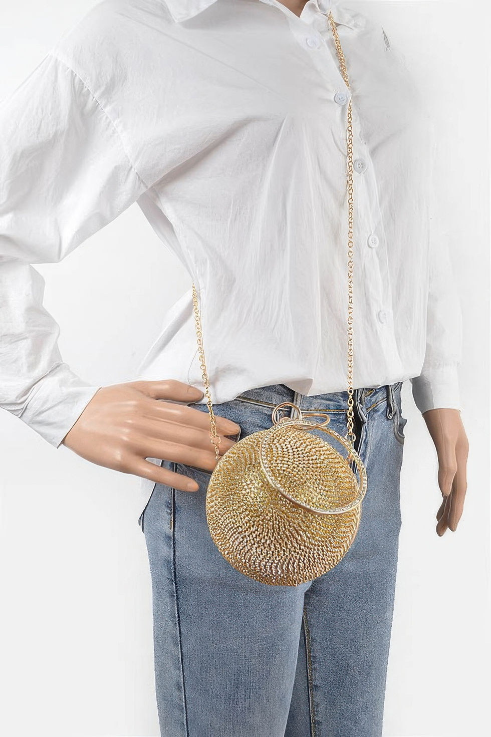 Thumbnail: Rhinestone Ball Clutch