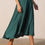 Thumbnail: Washed Poly Silk Midi Swing Skirt