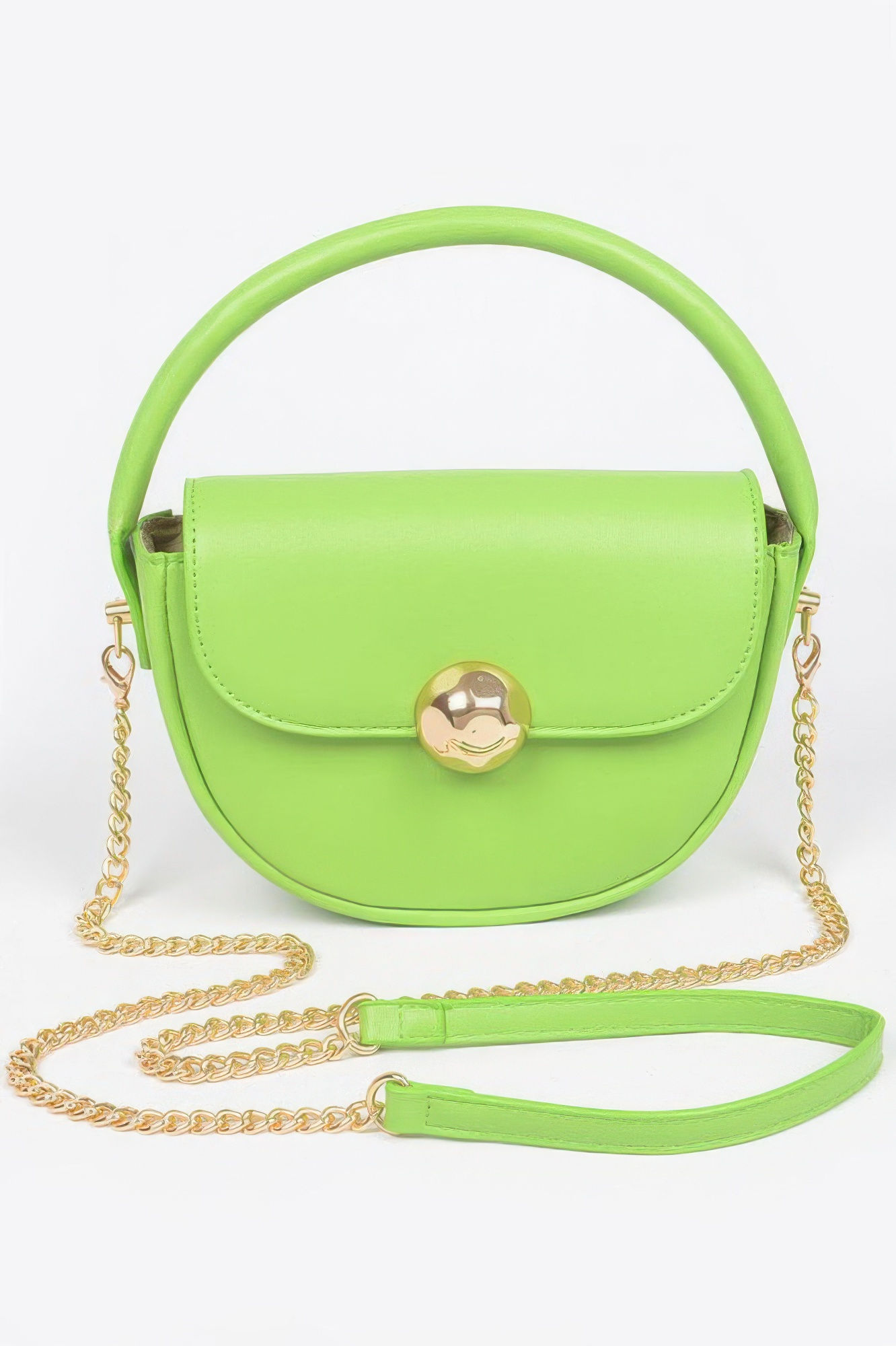 Round Top Handle Clutch Bag
