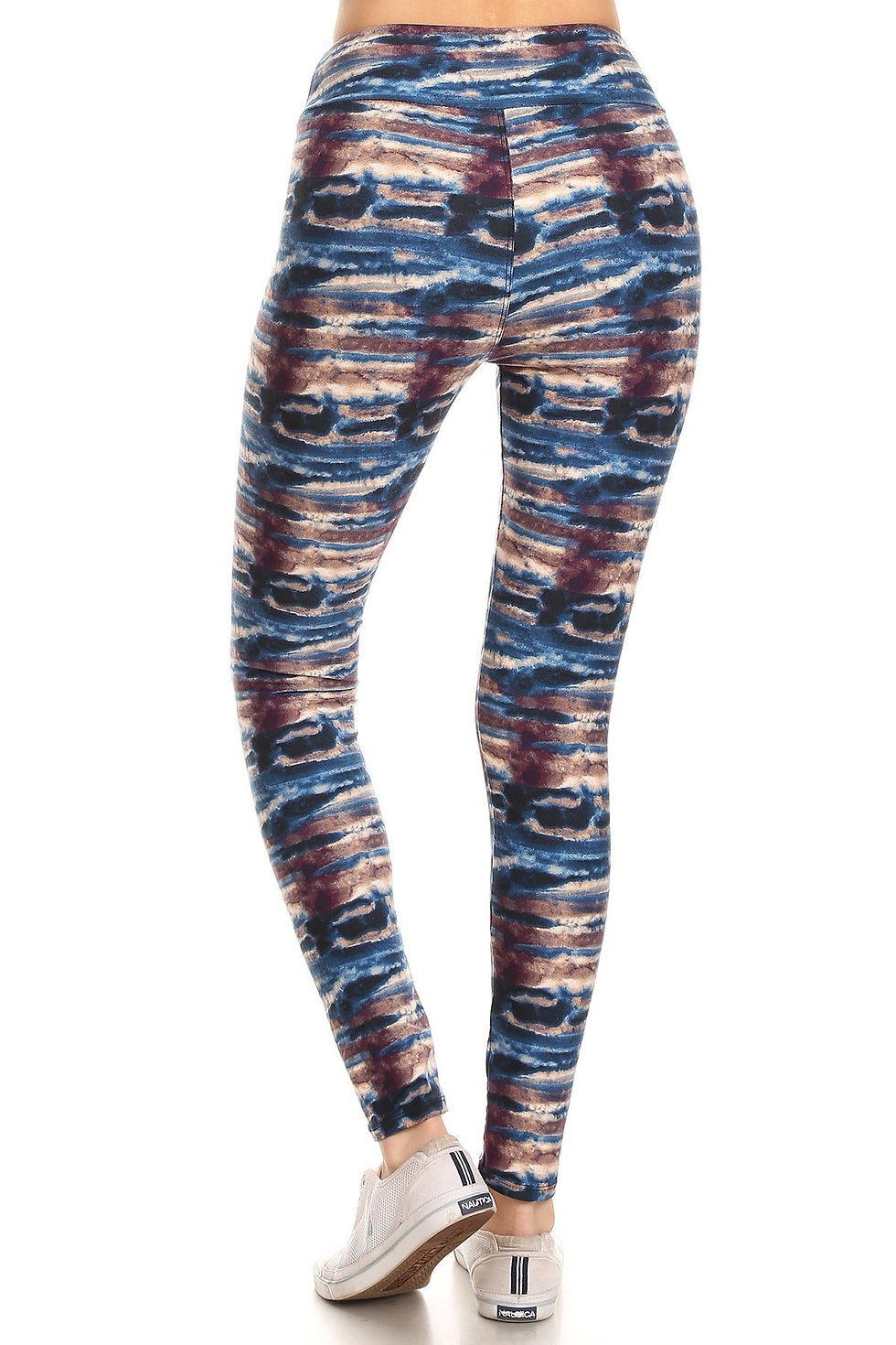 Thumbnail: Yoga Style Banded Lined Tie Dye Printed Knit Legging With High Waist