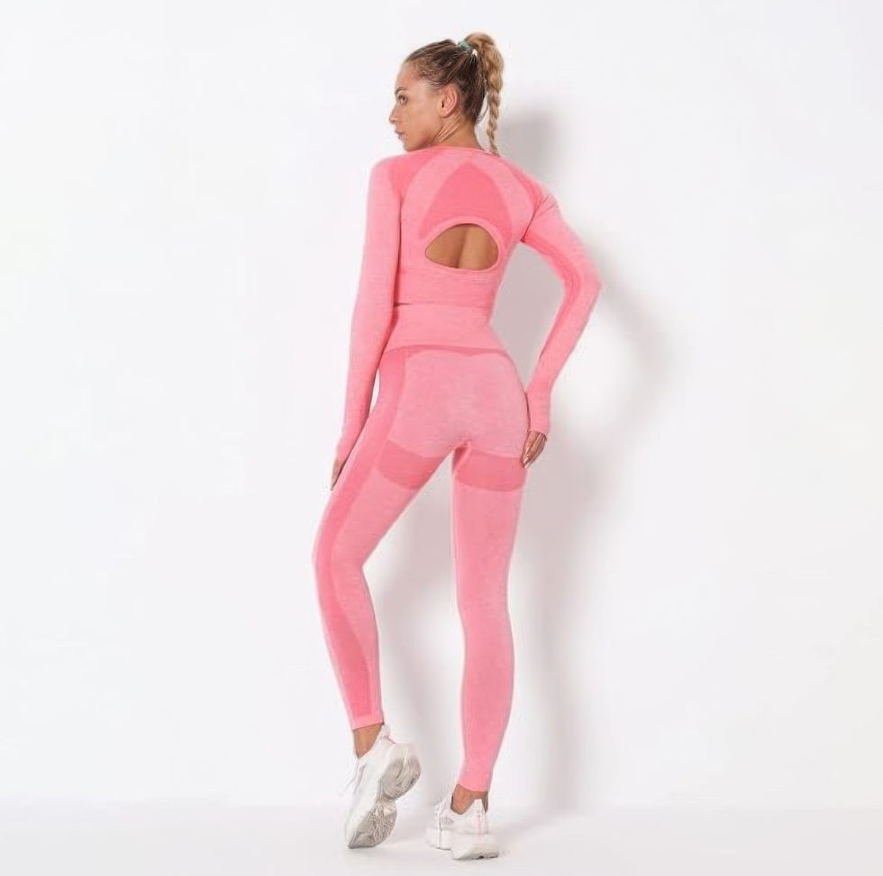 Thumbnail: Seamless Long Sleeve Yoga Set      