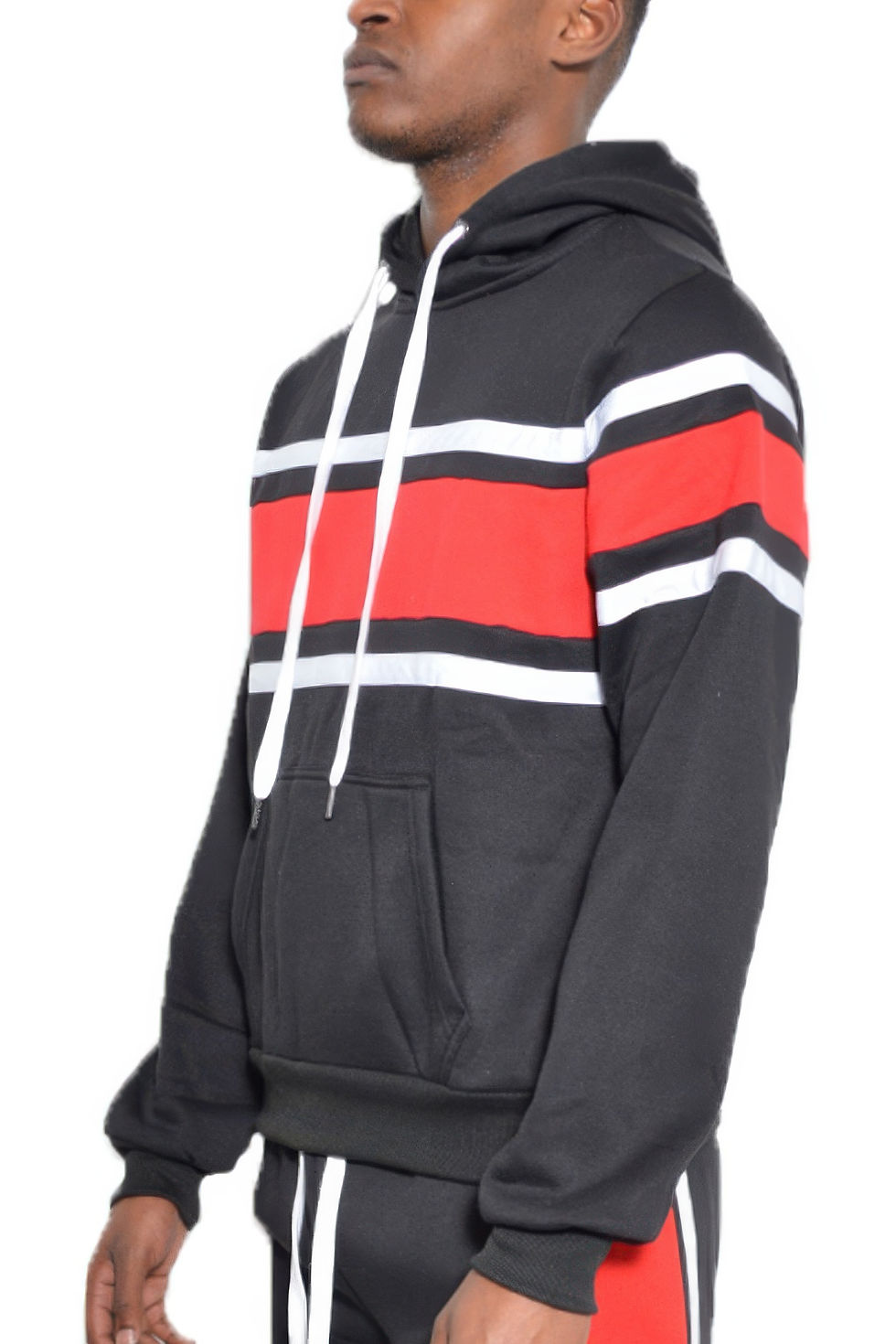 Thumbnail: Solid With Three Stripe Pullover Hoodie