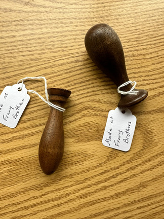 old wooden turning handles 