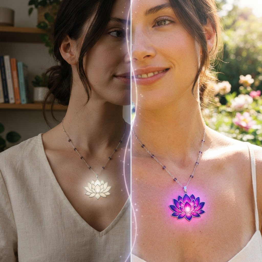 Helios UV Color-Shifting Lotus Necklace