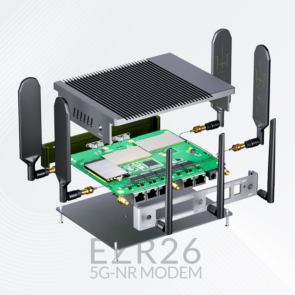 ภาพแสดงโครงสร้างภายในเราเตอร์ 5G Wi-Fi 6 ใส่ซิมการ์ด EZR26