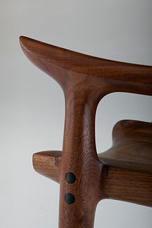 Details of Lowback Chair in Walnut