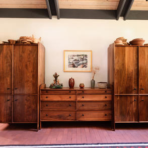Double Armoire and Dresser Set