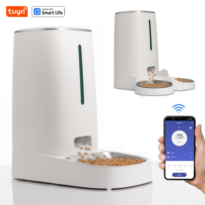 Thumbnail: 4L Automatic Pet Feeder for1/2Cats,WiFi Smart Feed Automatic Pet Feeder for Cats