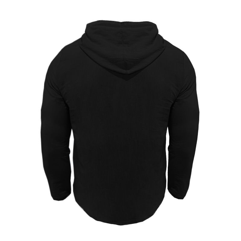 Thumbnail: 2024 New Cotton and Linen Shirt Men's Hooded Loose Large Size Casual Long-Sleeve
