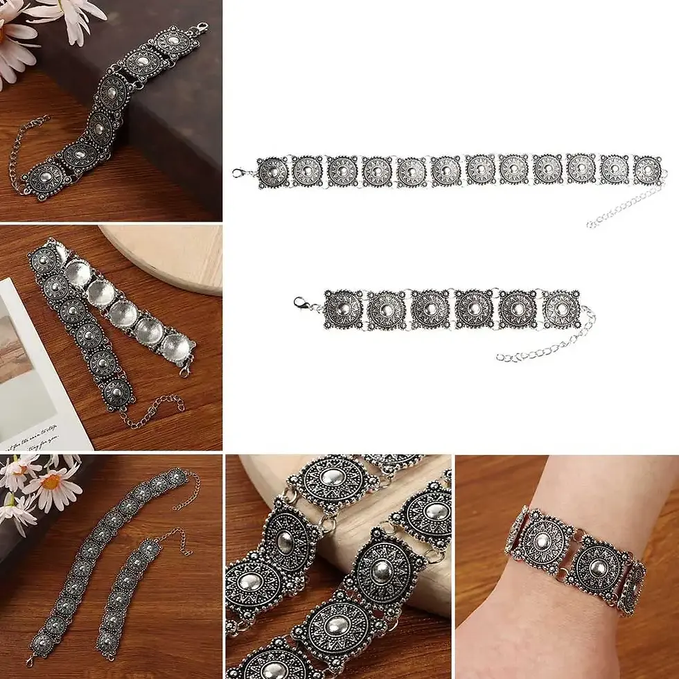 Thumbnail: Boho jewelry accessories include fashionable bracelets necklaces wrist jewelry a