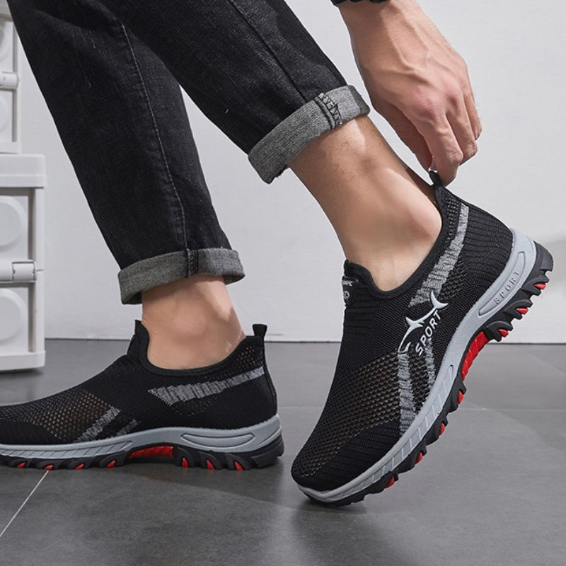 Thumbnail: Summer Men's Shoes Mesh Mens Casual Shoes Lightweight Soft Sole Vulcanized Shoes