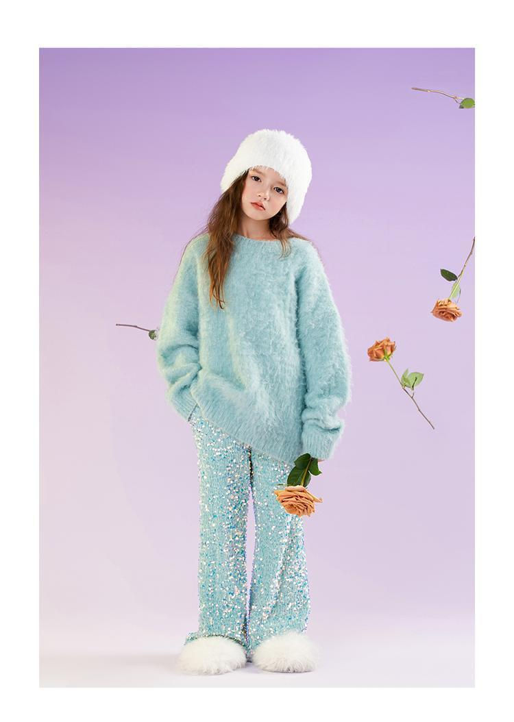 Thumbnail: Children Clothing for Girls Spring and Autumn 2023 New Cotton Velvet Sequin Embr