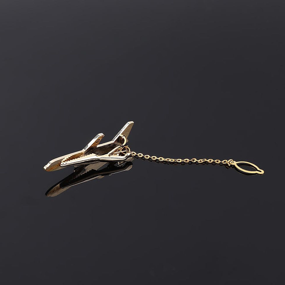 Thumbnail: Simple Gentleman Metal Accessories Wedding Gifts Airplane Shape Necktie Clip Air
