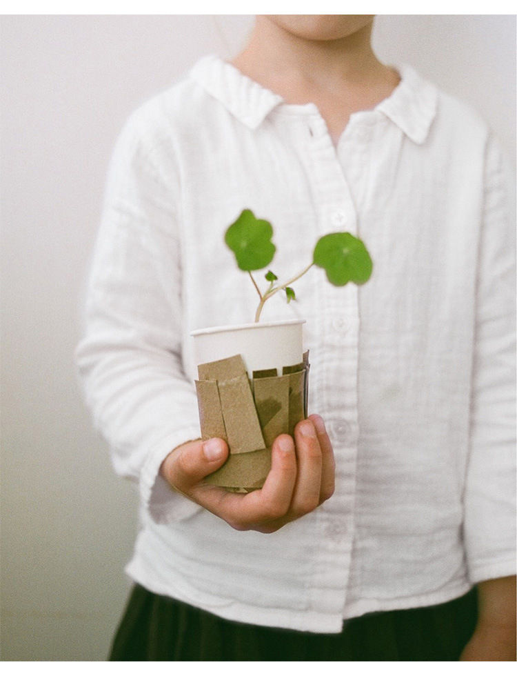 Thumbnail: Children's Cotton Linen Shirt 2025 Spring New Boys And Girls Baby Lapel Long-Sle