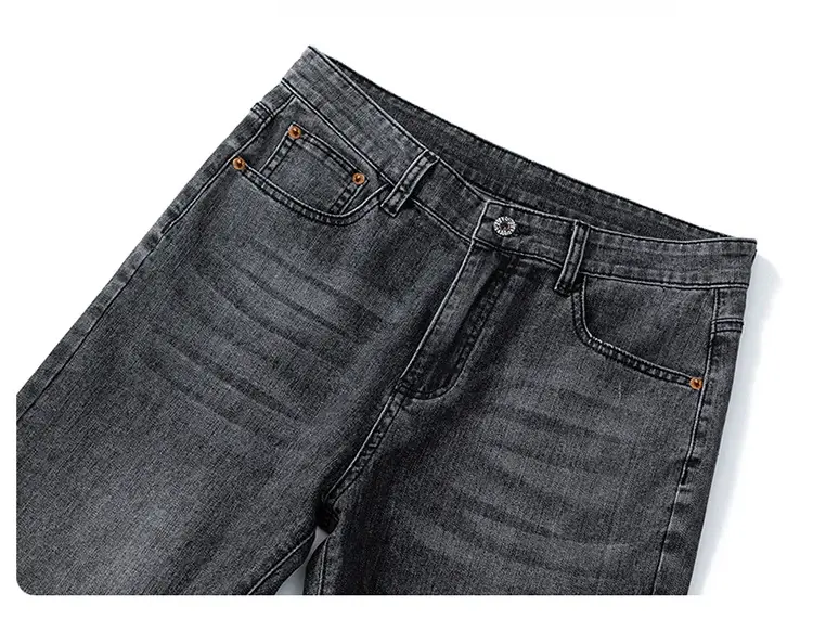 Thumbnail: New Jeans for Men in Spring and Summer 2025 Cotton Elastic High-quality Loose St