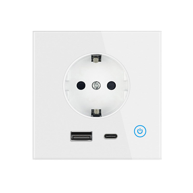 Thumbnail: 86 Type E-Micro WiFi Tuya Smart Home Eu Standard USB + Type-c 65W Fast Charging 