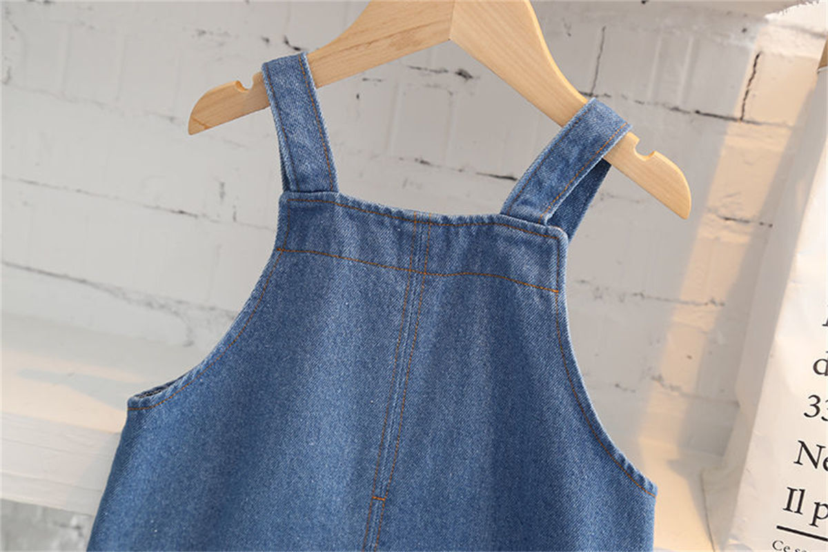 Cute Spring Autumn Children Cotton Clothes Baby Girls Suit fot cute top+ denim P