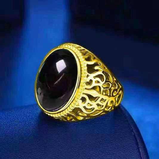 Thumbnail: Men's Fashion Rings Simple Accessories Golden Trend Design Suitable for Fashiona