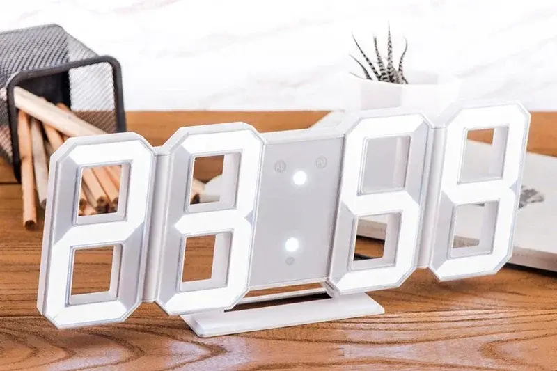 Thumbnail: Digital Wall Clock Desk Watches Electronic Alarm Modern Home Decoration for Bedr