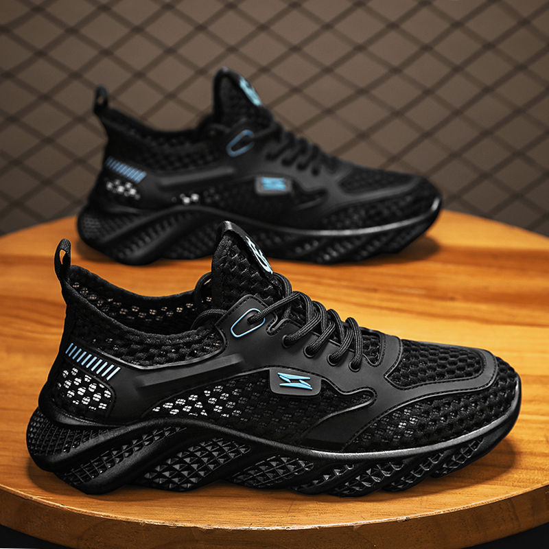 Thumbnail: Summer Men Casual Shoes Fashion Lightweight Mens Running Walking Sneakers Mesh B