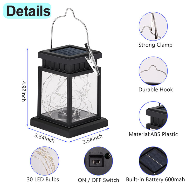 Thumbnail: Solar LED Lights Outdoor Focus Floor Lanterns Panel Candle Terraza Indoor Hangin