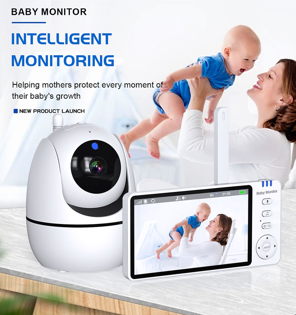 Thumbnail: 5 Inch Video Baby Monitor With Camera PTZ Zoom Babyphone Cam Security Protection