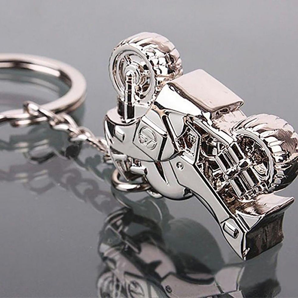 Thumbnail: Men Keychain Exquistie Decorative Zinc Alloy Cool Motorcycle Pendant Keyring Men