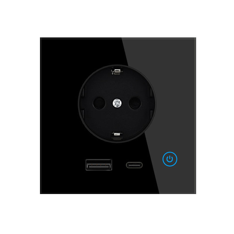Thumbnail: 86 Type E-Micro WiFi Tuya Smart Home Eu Standard USB + Type-c 65W Fast Charging 