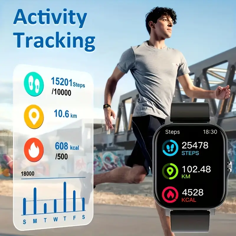 Thumbnail: Smart Sports Watch for Women/men, Fitness Tracker with Answer/Make Calls,Fitness