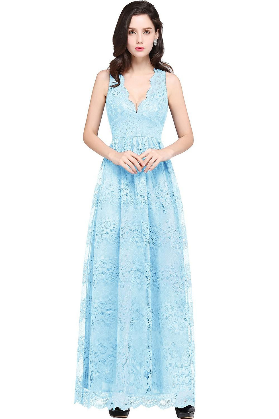 Thumbnail: Vintage Lace Evening Dresses For Women 2024 Elegant Vestidos De Fiesta Sexy Deep