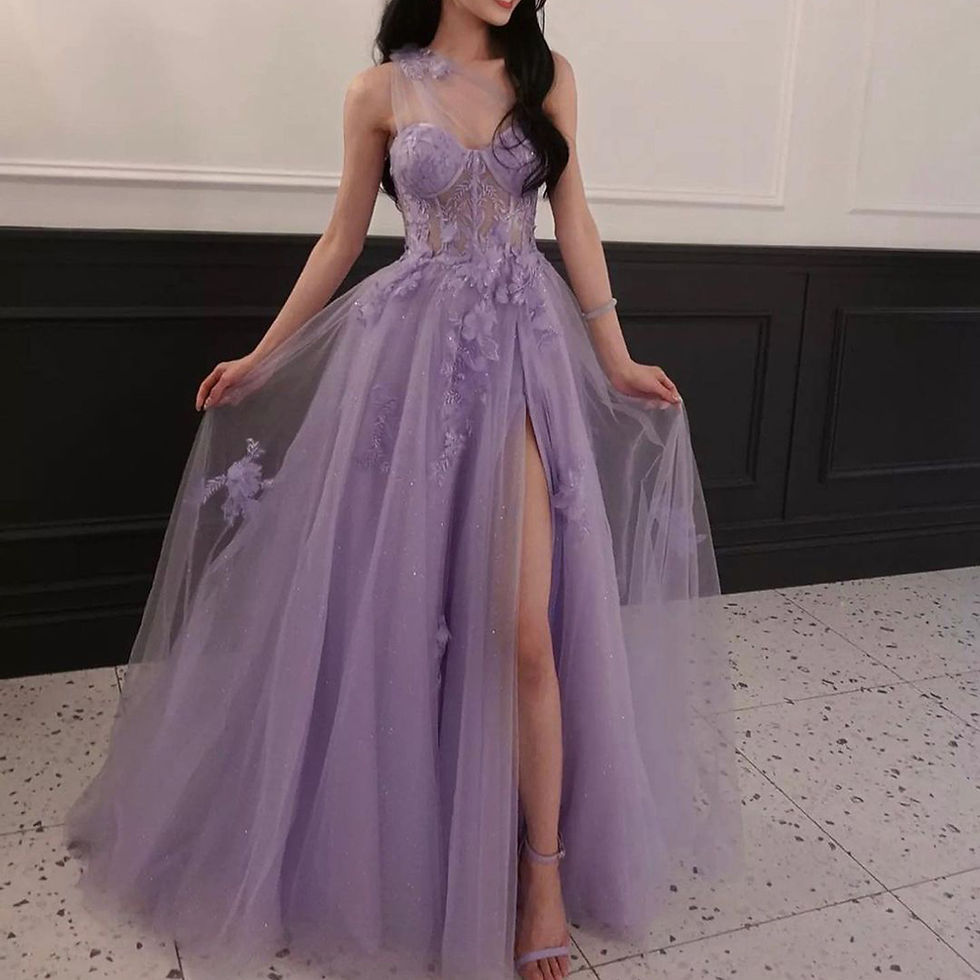 Thumbnail: 2025 Flower Graduation School Formal Party Gown Celebrity Prom Dress Lilac One S