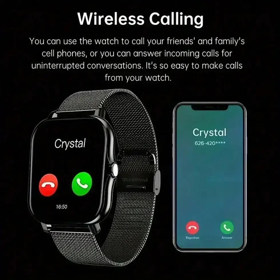 Thumbnail: 2025 Smart Fitness Watch - Wireless Calls, 50+ Sports Modes, HR/SpO2 Monitoring 