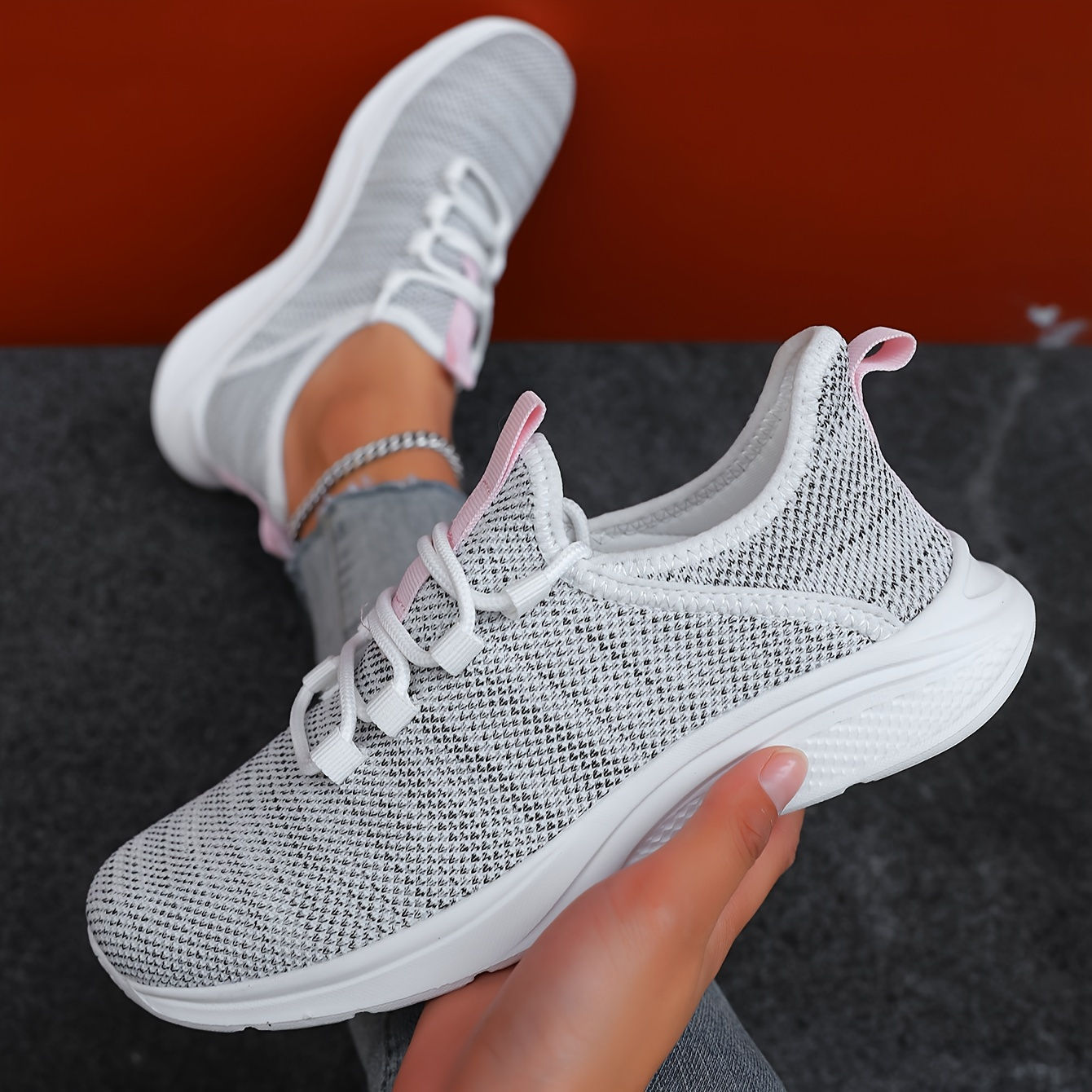 Four Seasons Shoes Fashion Casual Women's Breathable Lightweight Anti-slip Wear-